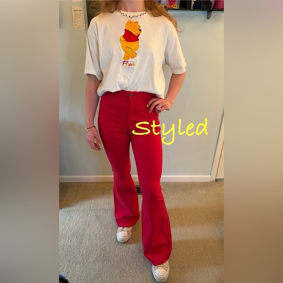 Vtg 90s Blitzz Intl. New York Winnie the Pooh S/S Tee Shirt XL White Embroidered - Picture 3 of 12